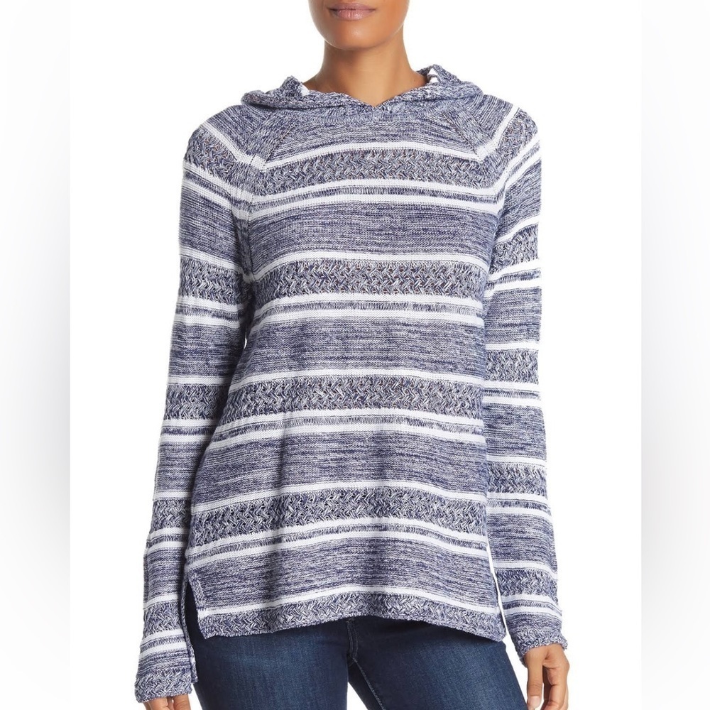 TOMMY BAHAMA linen blend pullover knitted lightweight hoodie size large